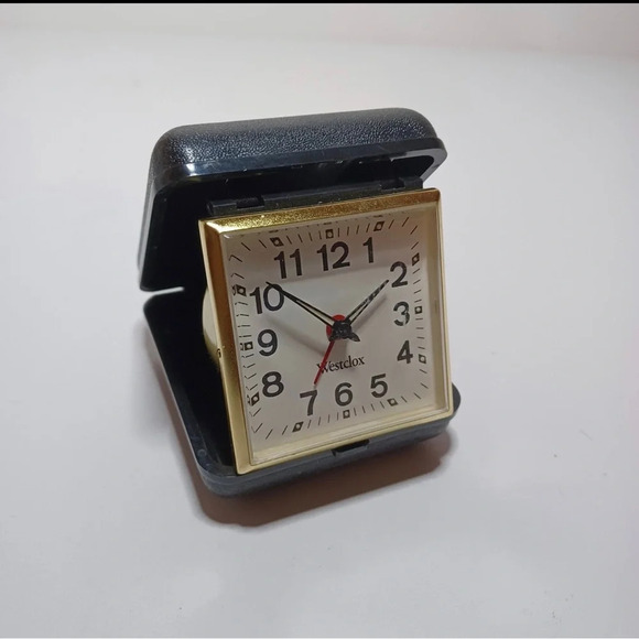 Westclox Travel Alarm Clock Analog Wind-Up Mechanical Folding Working - Picture 9 of 9